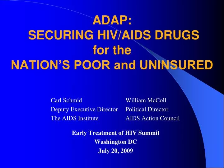 adap securing hiv aids drugs for the nation s poor and uninsured
