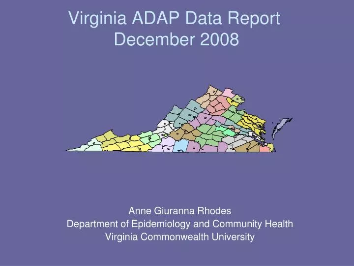virginia adap data report december 2008