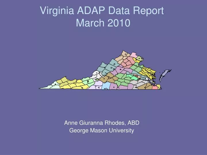 virginia adap data report march 2010