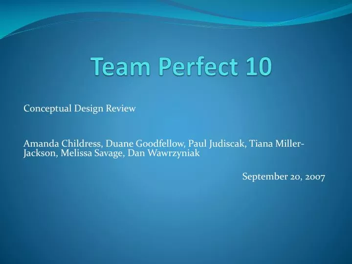 team perfect 10