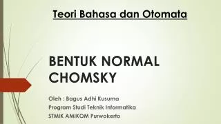 bentuk normal chomsky