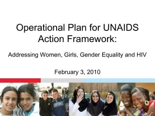 Operational Plan for UNAIDS Action Framework: