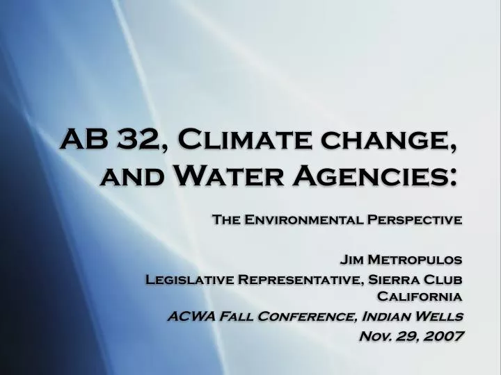 ab 32 climate change and water agencies
