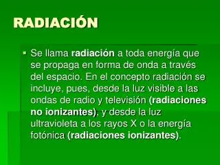 radiaci n