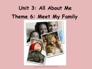Unit 3: All About Me