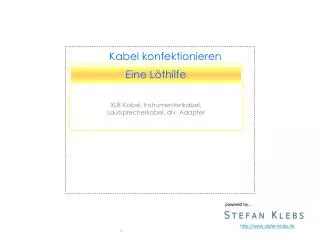 kabel konfektionieren