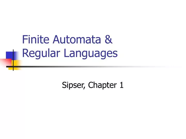 finite automata regular languages