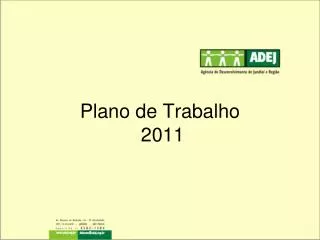plano de trabalho 2011