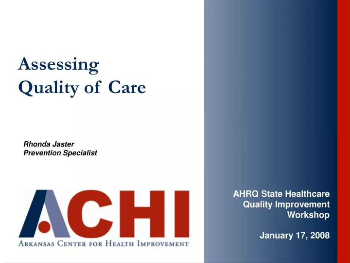 assessing quality of care