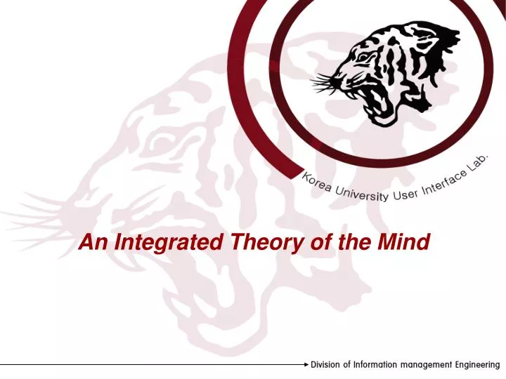 an integrated theory of the mind