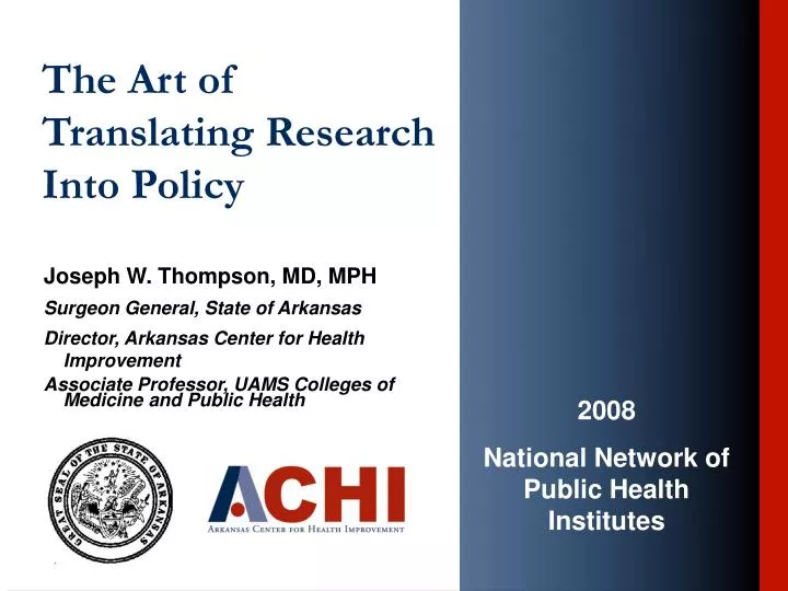 the art of translating research into policy