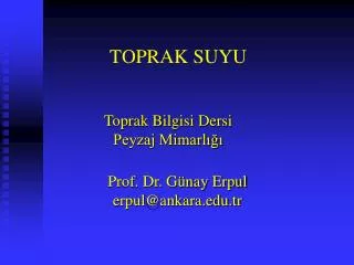 toprak suyu