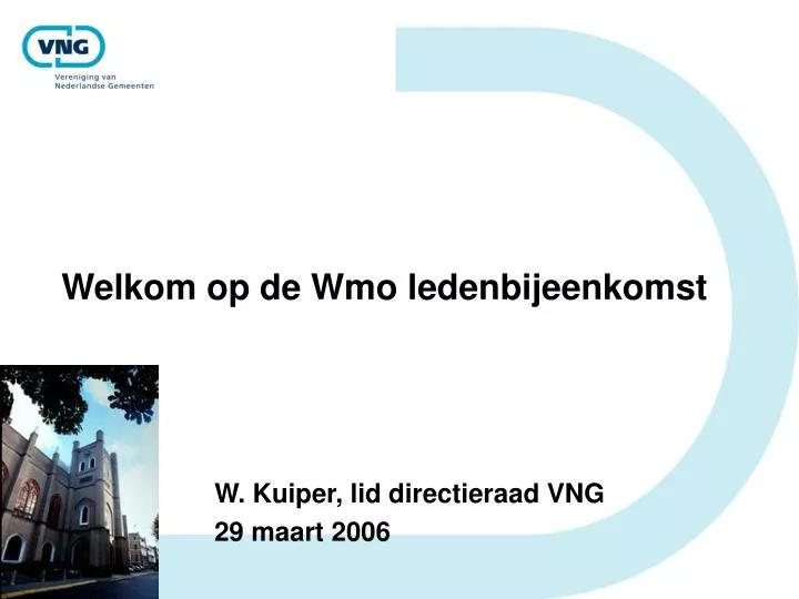 welkom op de wmo ledenbijeenkomst