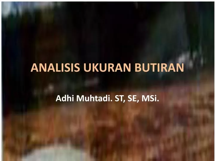 analisis ukuran butiran