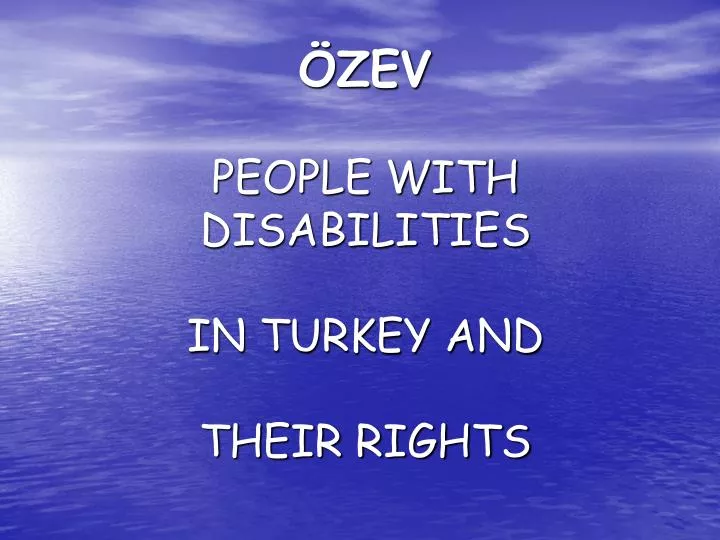 zev people with disabilities in turkey and their rights