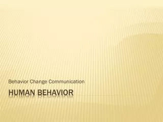 behavior change communication