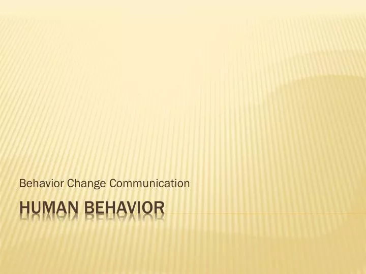 behavior change communication