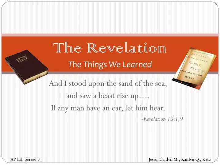 the revelation the things we learned