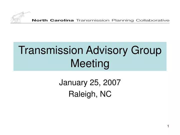 transmission advisory group meeting