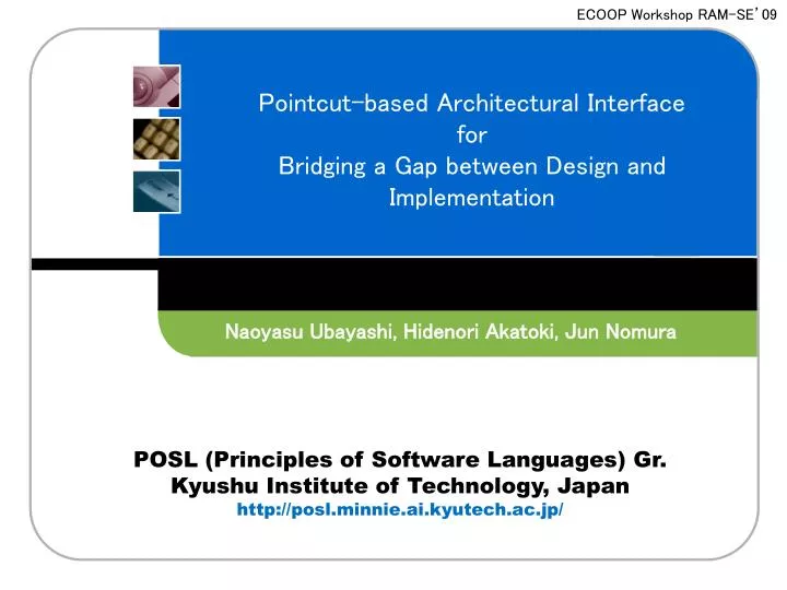 pointcut based architectural interface for bridging a gap between design and implementation