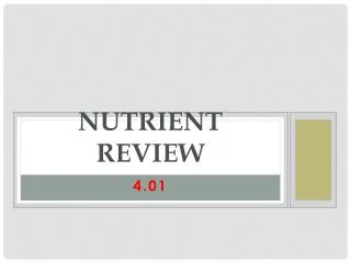 Nutrient Review