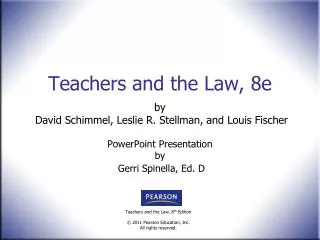 Teachers and the Law, 8e
