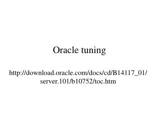 oracle tuning