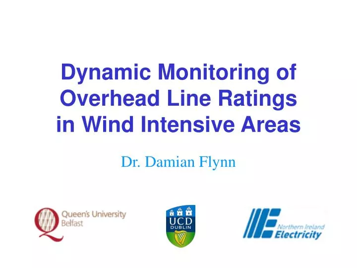 dynamic monitoring of overhead line ratings in wind intensive areas