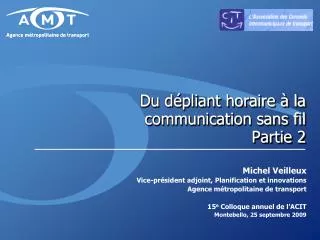 du d pliant horaire la communication sans fil partie 2
