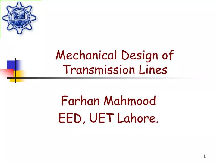 mechanical design of transmission lines