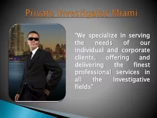 Private Detective Miami