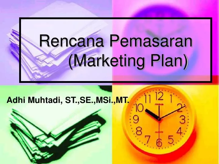rencana pemasaran marketing plan