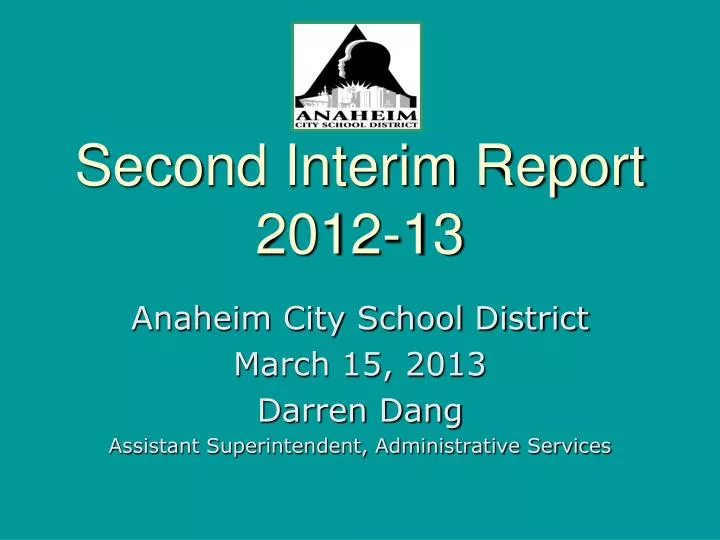 second interim report 2012 13