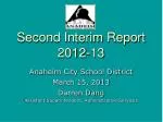 Second Interim Report 2012-13 - slide 1