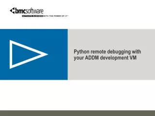 Python remote debugging with your ADDM development VM