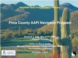 Statewide Cover Arizona Coalition Webinar Pima County AAPI Navigator Program