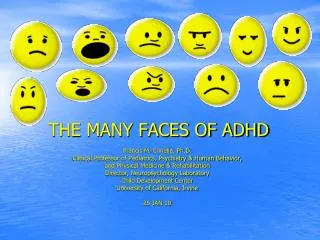THE MANY FACES OF ADHD