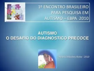 autismo o desafio do diagn stico precoce