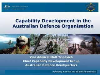 Capability Development in the Australian Defence Organisation
