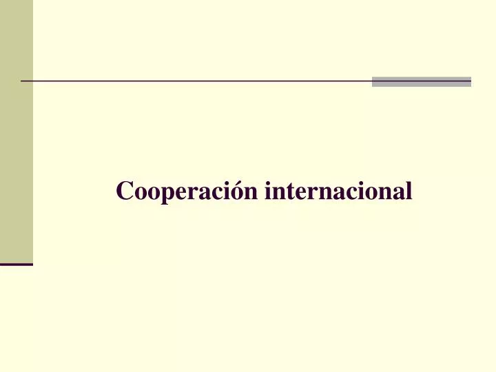 cooperaci n internacional