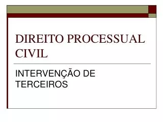 direito processual civil