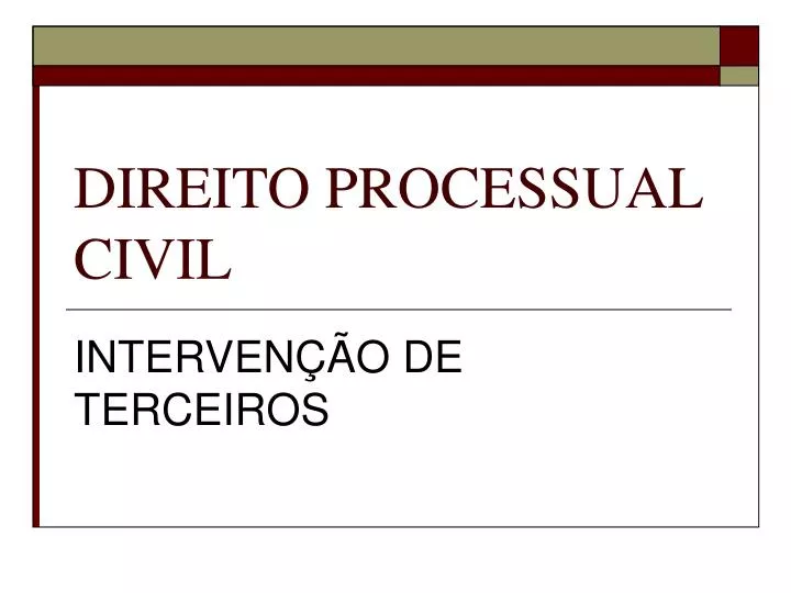direito processual civil