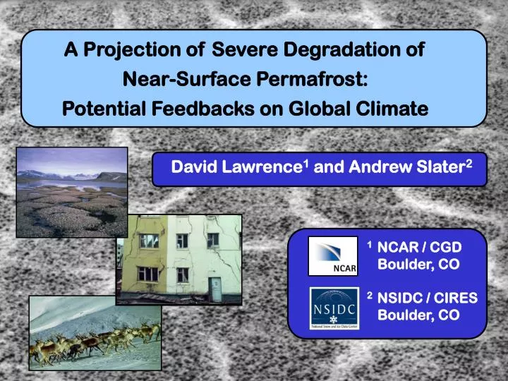 a projection of severe degradation of near surface permafrost potential feedbacks on global climate
