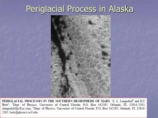 Periglacial Process in Alaska