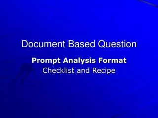 Document Based Question