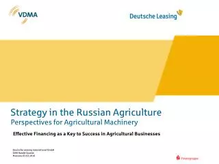 Strategy in the Russian Agriculture