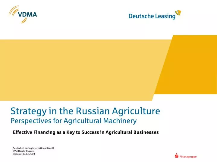 strategy in the russian agriculture