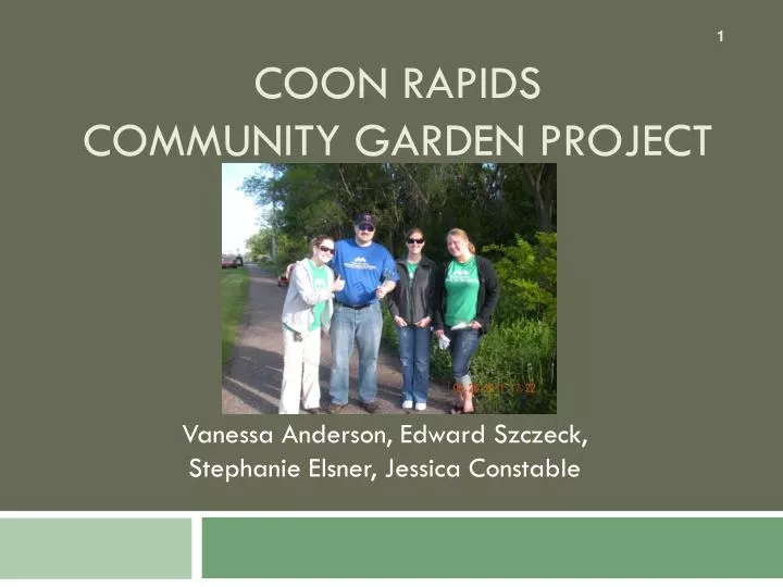 coon rapids community garden project