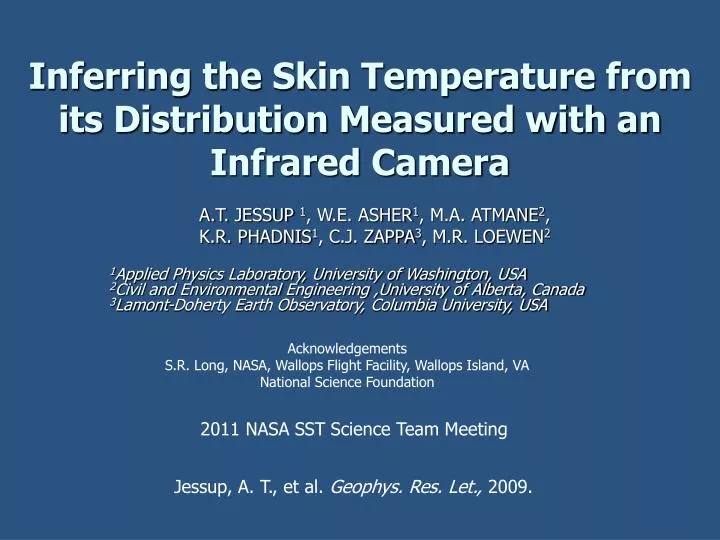 inferring the skin temperature from its distribution measured with an infrared camera