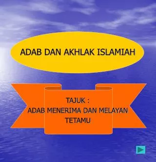 adab dan akhlak islamiah